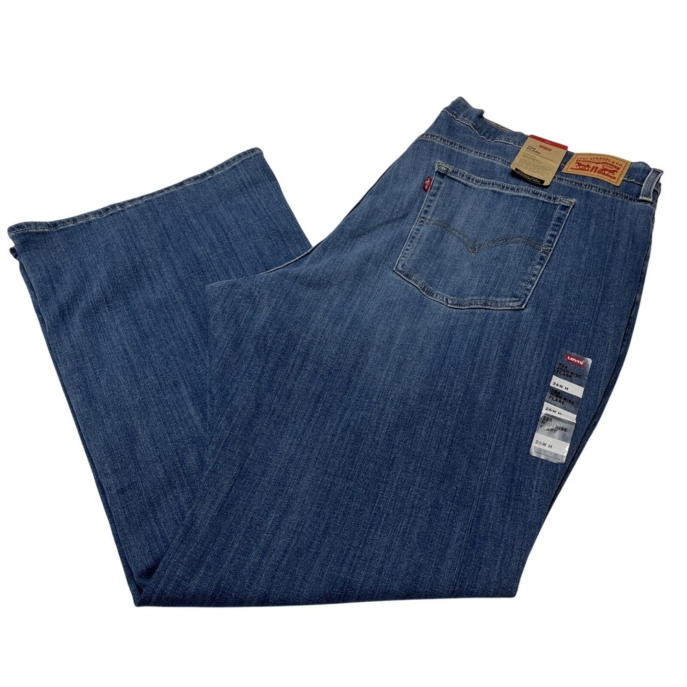 Levis 726 Flare Jeans Denim Womens 26W Medium Wash High Rise Boho Western Casual